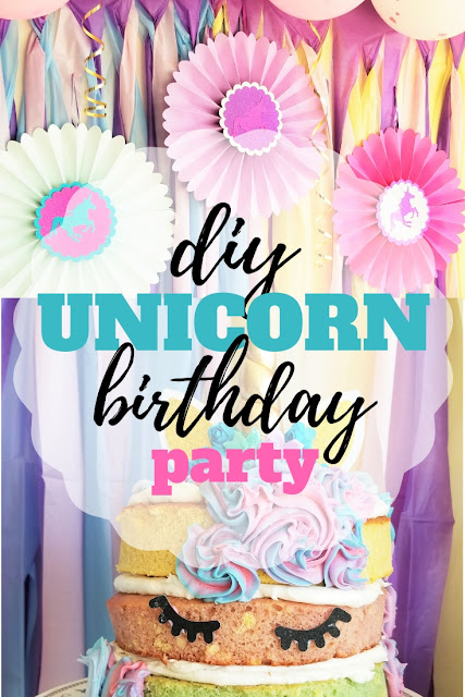 Put together your own fast and easy DIY unicorn party with these party decoration ideas and fun unicorn cake.