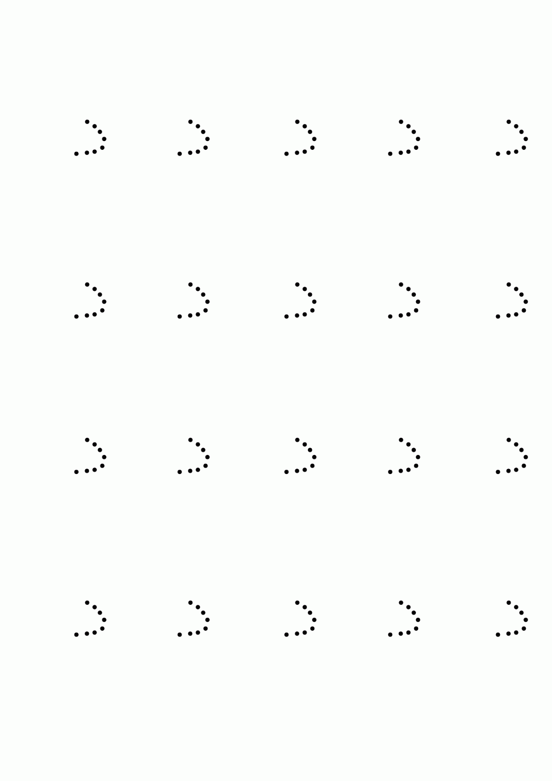 أوراق عمل الحروف الهجائية منقطة للطباعة - شمسات