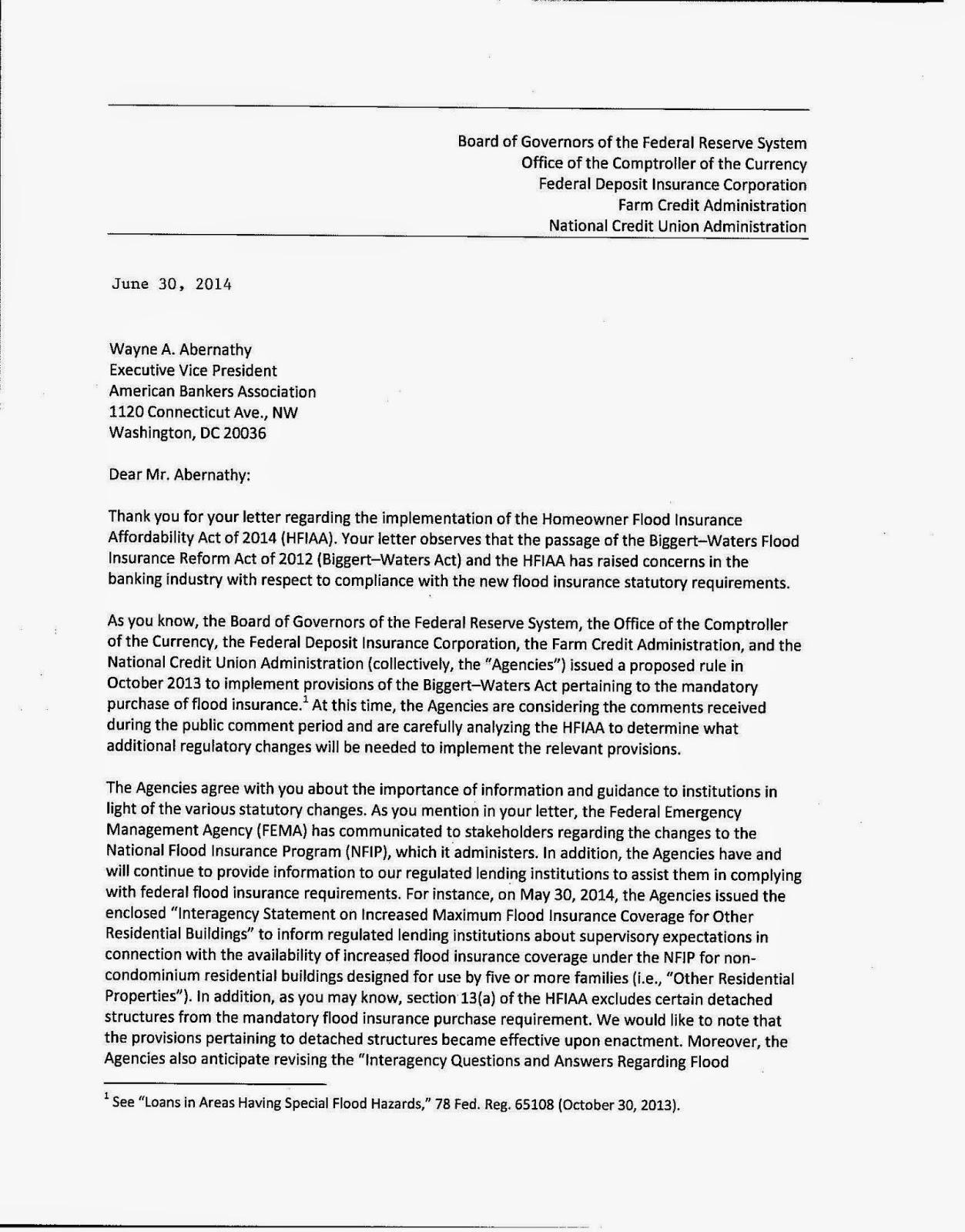 Keith Leggett’s Credit Union Watch No Guidance on Flood