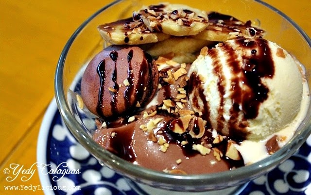 Chocolate Pudding with Vanilla Ice Cream or Whipped Cream at Yomenya Goemon Philippines Greenbelt 3