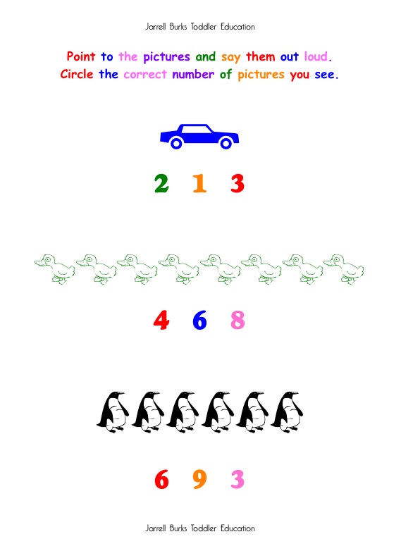 Toddler Education: NUMBERS & COUNTING WORKSHEETS!!!!!