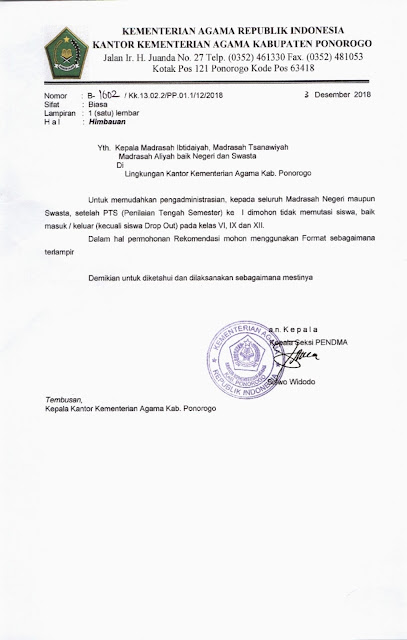 Pendma Ponorogo Tata Cara Mutasi Siswa Atau Pindah Sekolah Madrasah