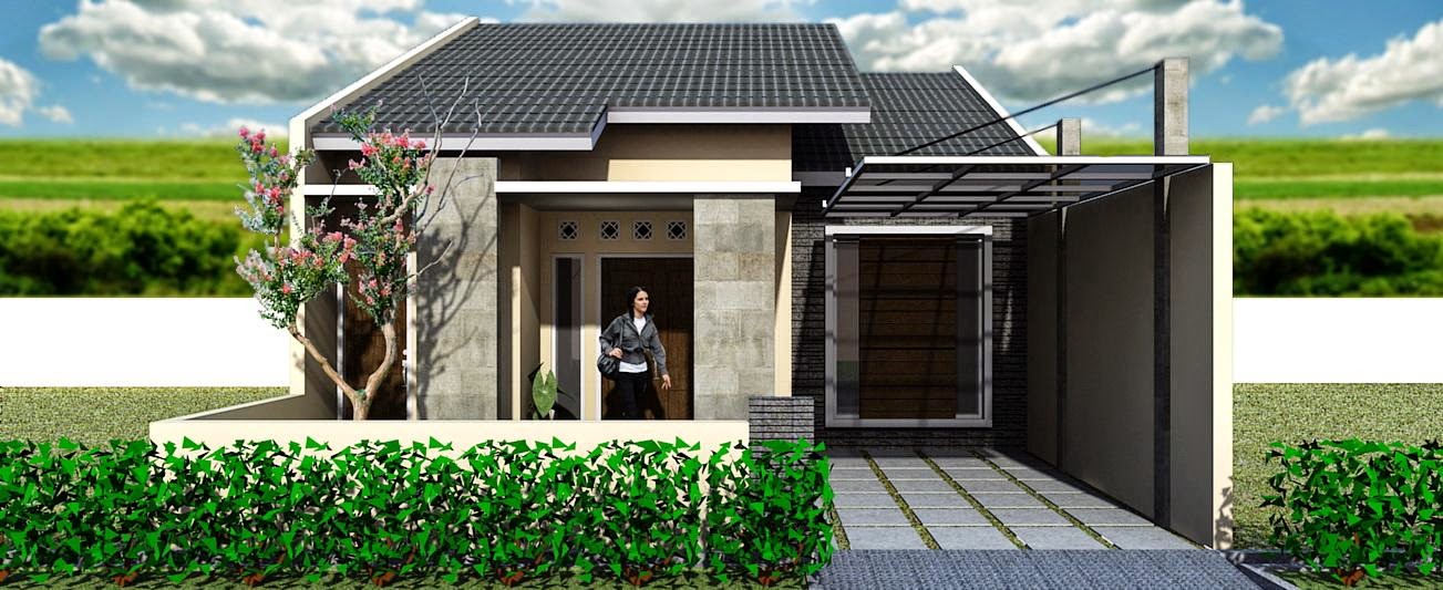 Desain Rumah Minimalis 1 Lantai  Tampak Depan Gambar  Foto  