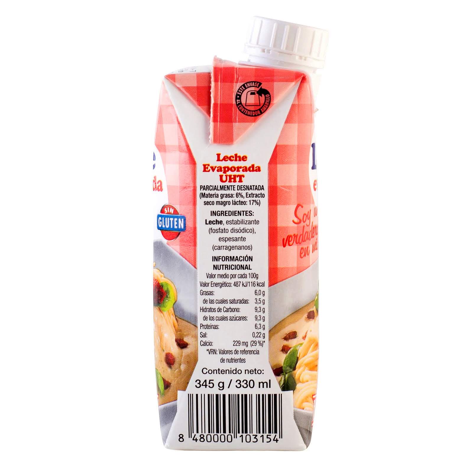 Leche desnatada mercadona valor nutricional