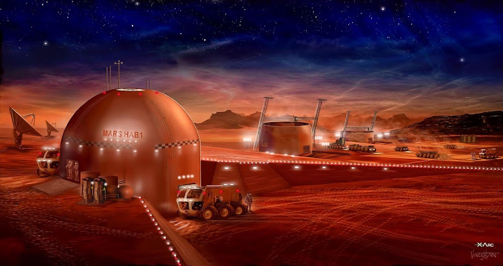 Mars base by XArc & James Vaughan (NASA 3D-Printed Habitat Challenge)