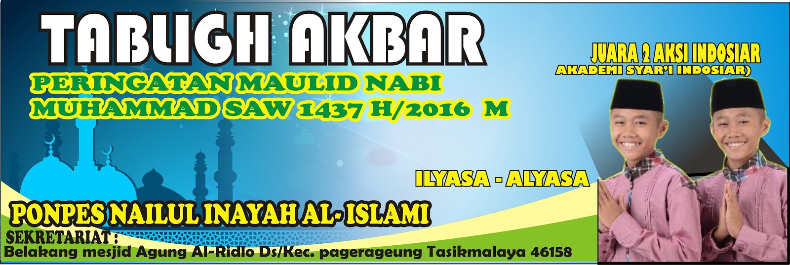 Contoh Spanduk Acara Maulid Nabi Brosur dan Spanduk