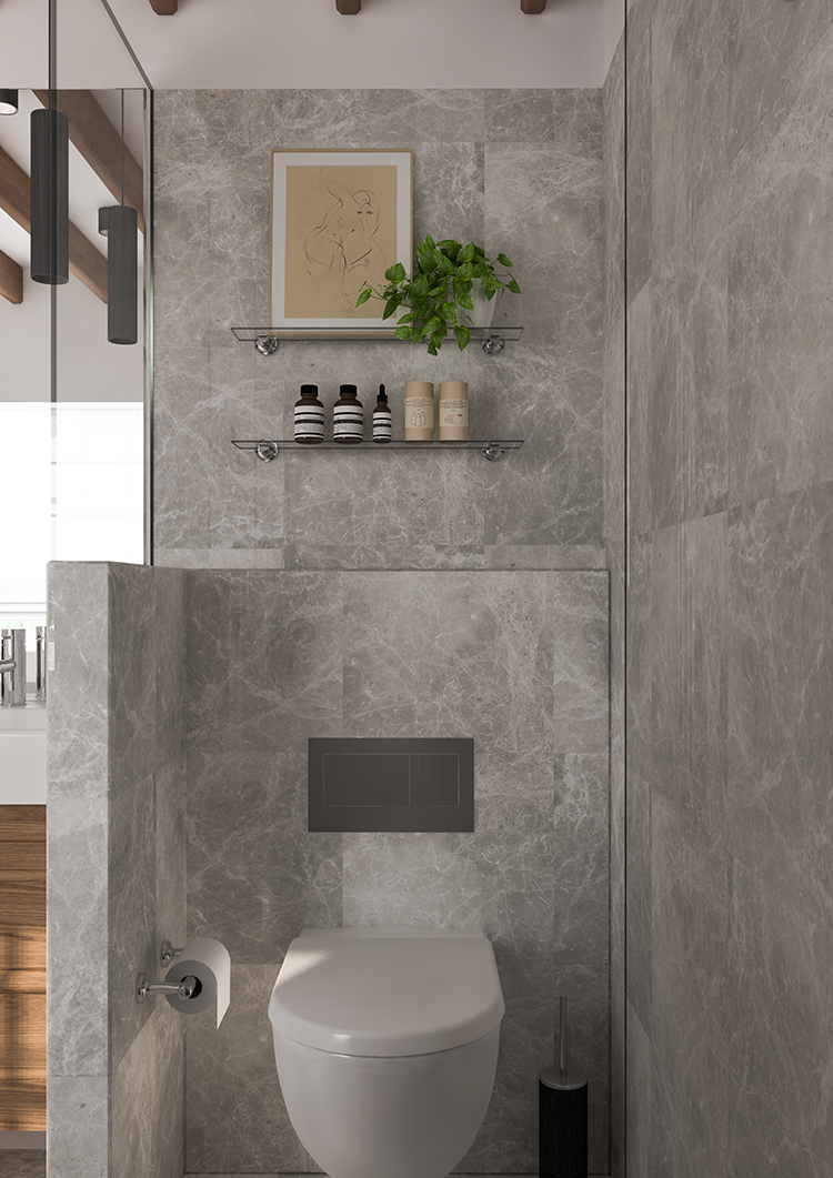 Marble and wood bathroom design. E-design proposal by Eleni Psyllaki My Paradissi