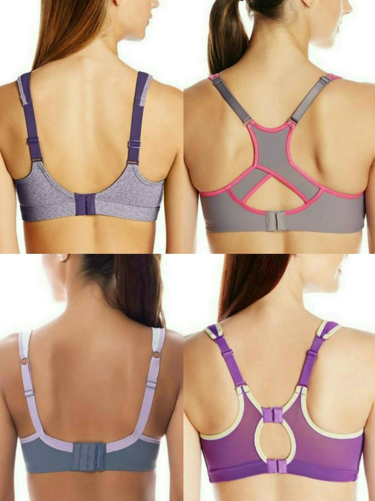 sports bra with back fastening