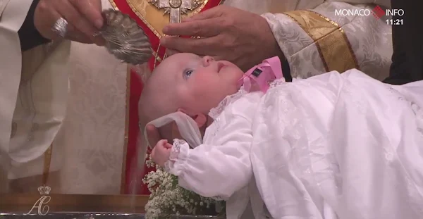 The baptism of the Princely Children of Prince Albert II and Princess Charlene, Hereditary Prince Jacques and Princess Gabriella,