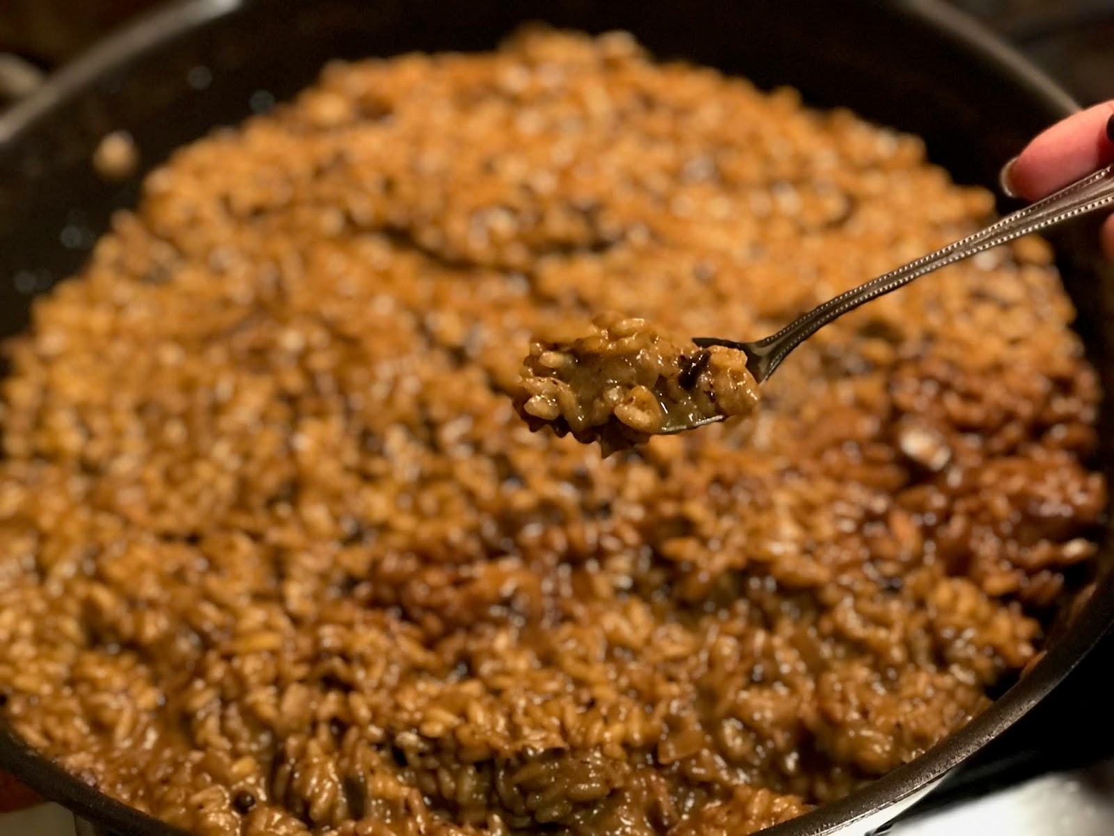 A Real Dad Makes Real Food: Black Garlic and Mushroom Risotto