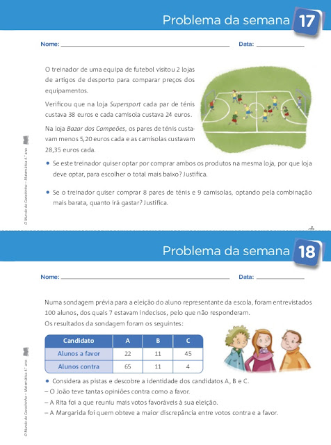 Caderno de Problemas 4º Ano