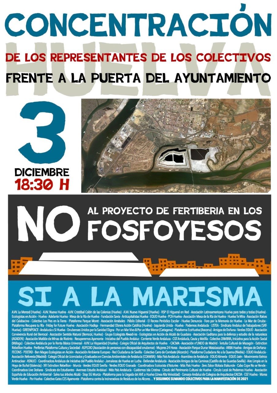 3D Huelva CONCENTRACIÓN: NO FOSFOYESOS SÍ A LA MARISMA