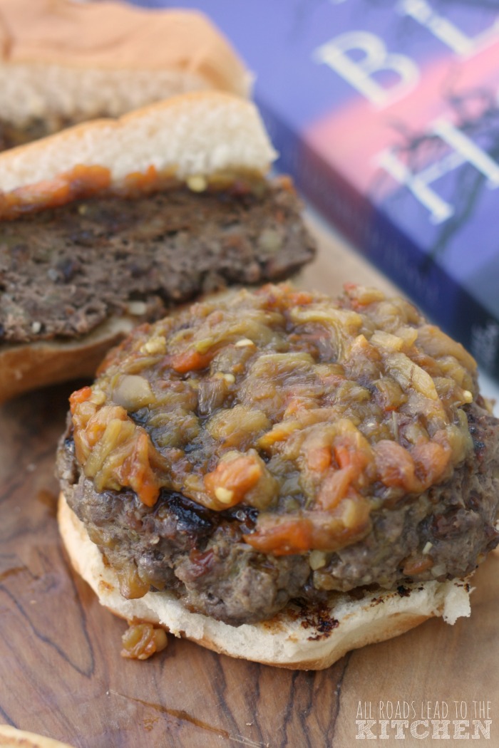 Green Chile Piñon Burgers | In the Blue Hour