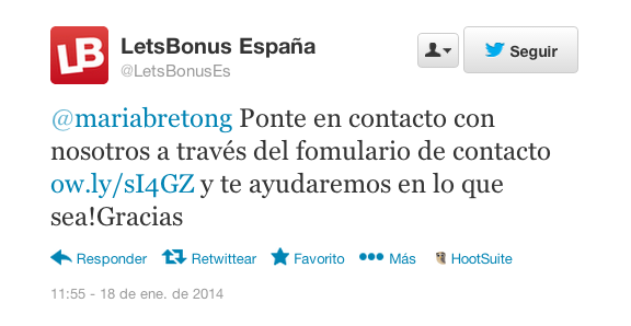 Atención al cliente en twitter Atención al cliente en twitter