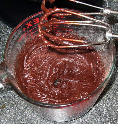 Chocolate frosting.