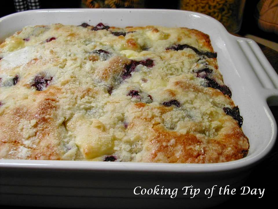 Cooking Tip of the Day: Blueberry Cream Cheese Coffee Cake
