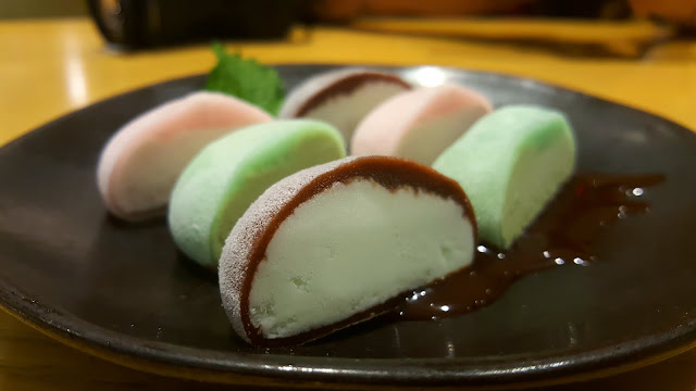 Mochi balls Japanese dessert