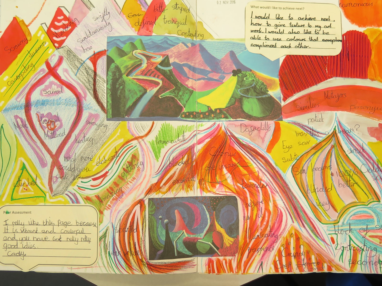 Gomersal Primary School Art Sketchbook use