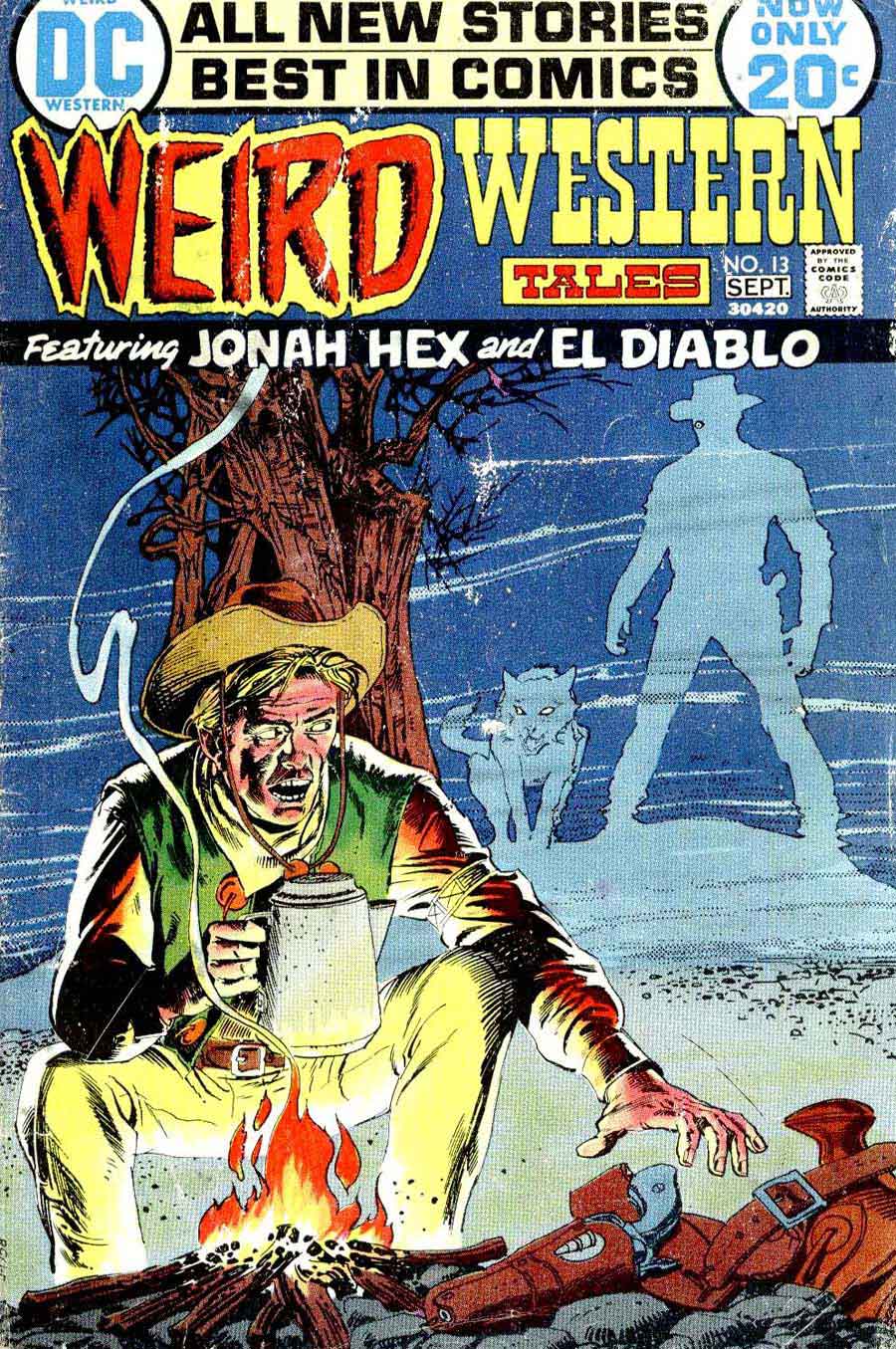 Weird Western Tales v1 #13] jonah hex dc comic book cover art by Tony Dezuniga