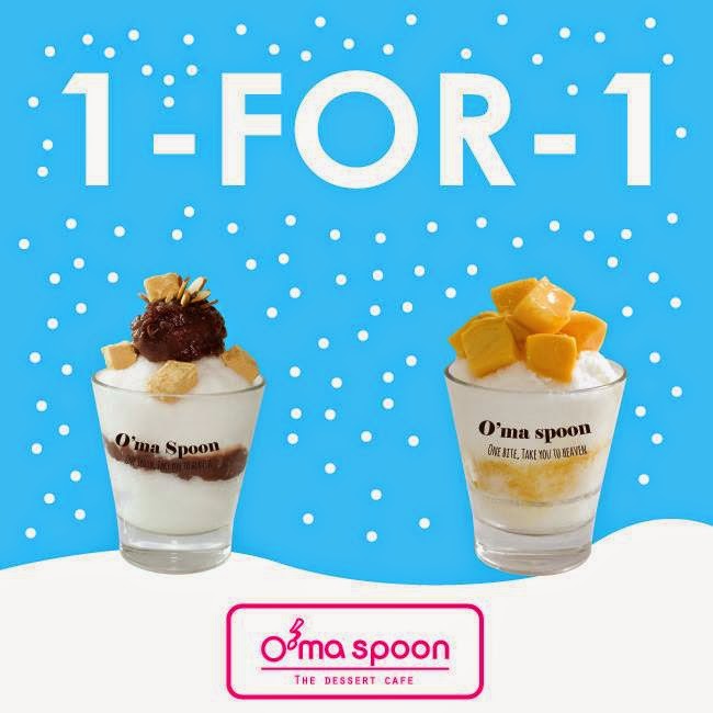 FoodieFC O'ma spoon Korean Dessert Cafe 1 For 1 Petit Bingsu (till 31 May 2015)