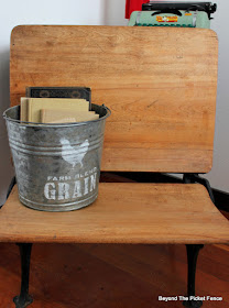 Rustic Farmhouse Grain Seed Bucket