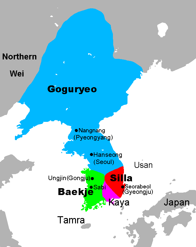 Sinlla Map Reino de Silla Monarcas de Corea