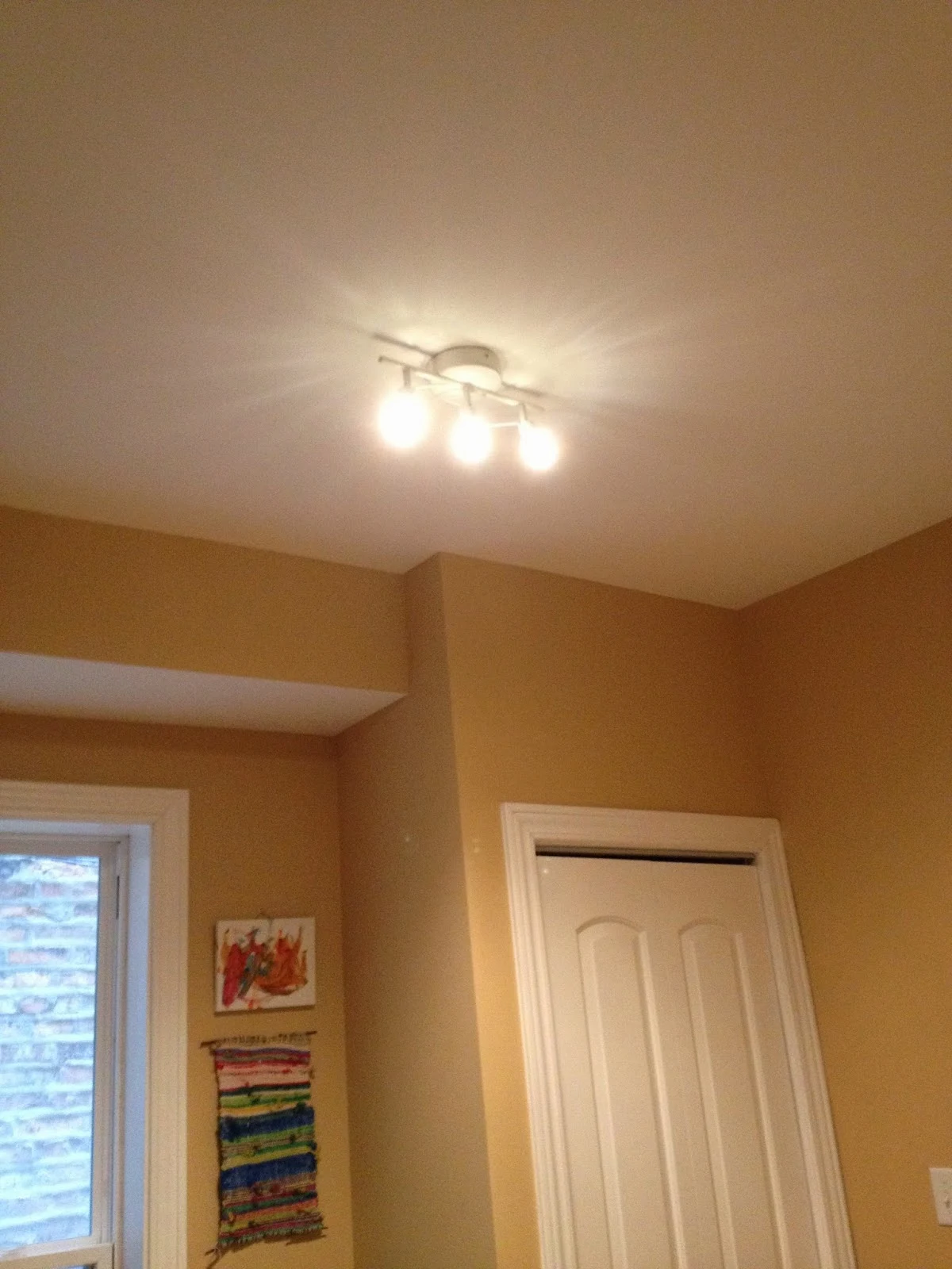 ceiling fan replaced halogen light fixture