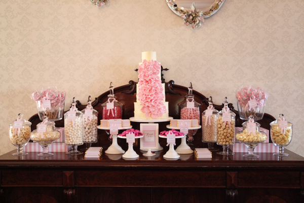 Sweet Style Pink Grey Wedding Desserts