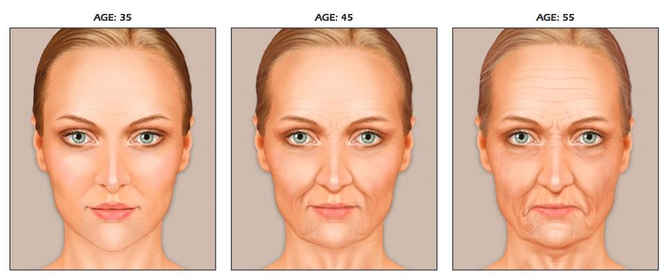 How a face changes through time and age