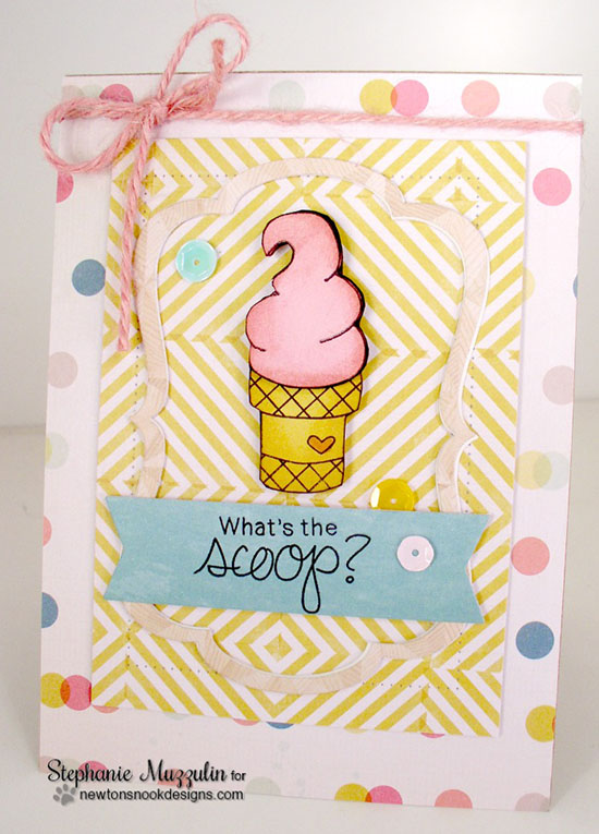 Ice Cream Card by Stephanie Muzzulin | Summer Scoops Stamp set by Newton's Nook Designs