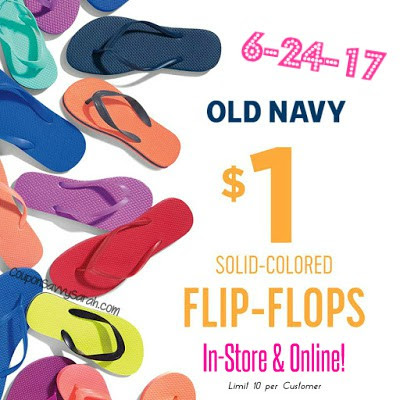 Coupon Savvy Sarah: Old Navy $1 FLIP FLOPS SALE is June 24th!! See all ...