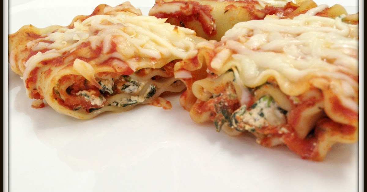 Cookaholic Wife: Spinach Lasagna Roll Ups