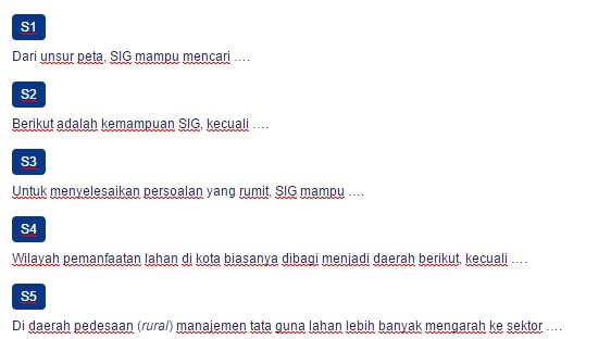 Contoh Soal Kemampuan dan Manfaat SIG - Asep Respati