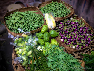 Various Vegetables Are Sold In The Market At Seririt, North Bali, Indonesia