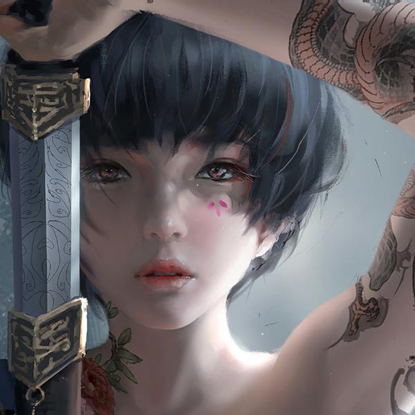 Fantasy Woman Tattoos Wallpaper Engine