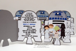 handmade invitations, starwars birthday, 