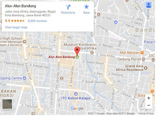 Alun alun kota bandung di google map