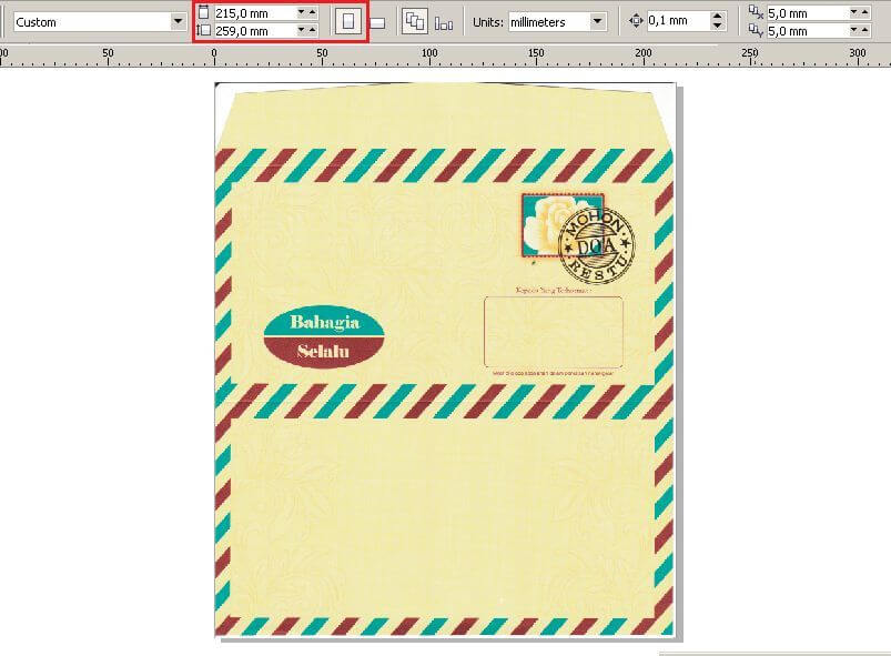 Download Settingan Blanko Undangan Model Amplop ERBA 88172