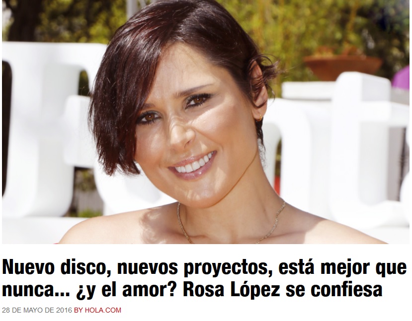 Miles De Estrellas Fans De Rosa López Rosa López En Hola Nuevo Disco Nuevos Proyectos