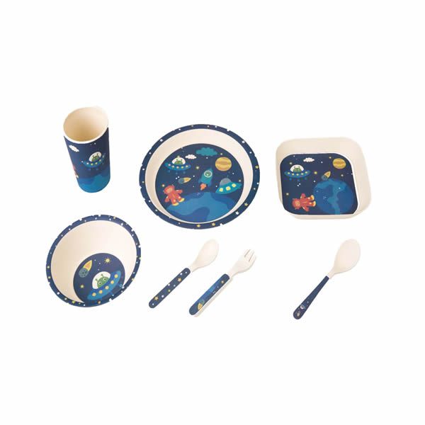 Bamboo Fiber Kids Feeding Dinner Set
