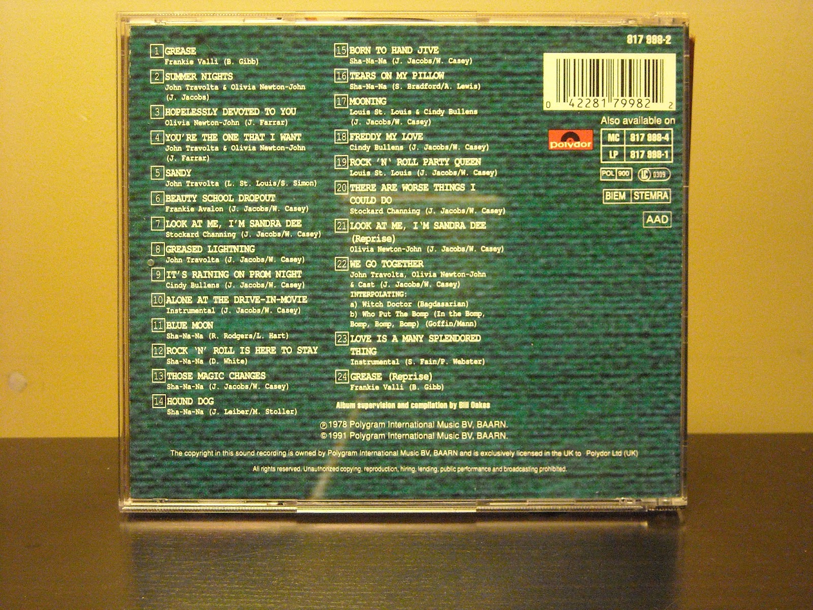 Aizen Trade CD GREASE (BARRY GIBB, JOHN TRAVOLTA, OLIVIA NEWTONJOHN & VARIOUS ARTISTS) (NM / VG)