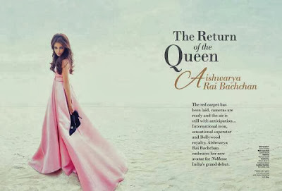 Aishwarya -The Return of Queen The first cover girl for Noblesse India!