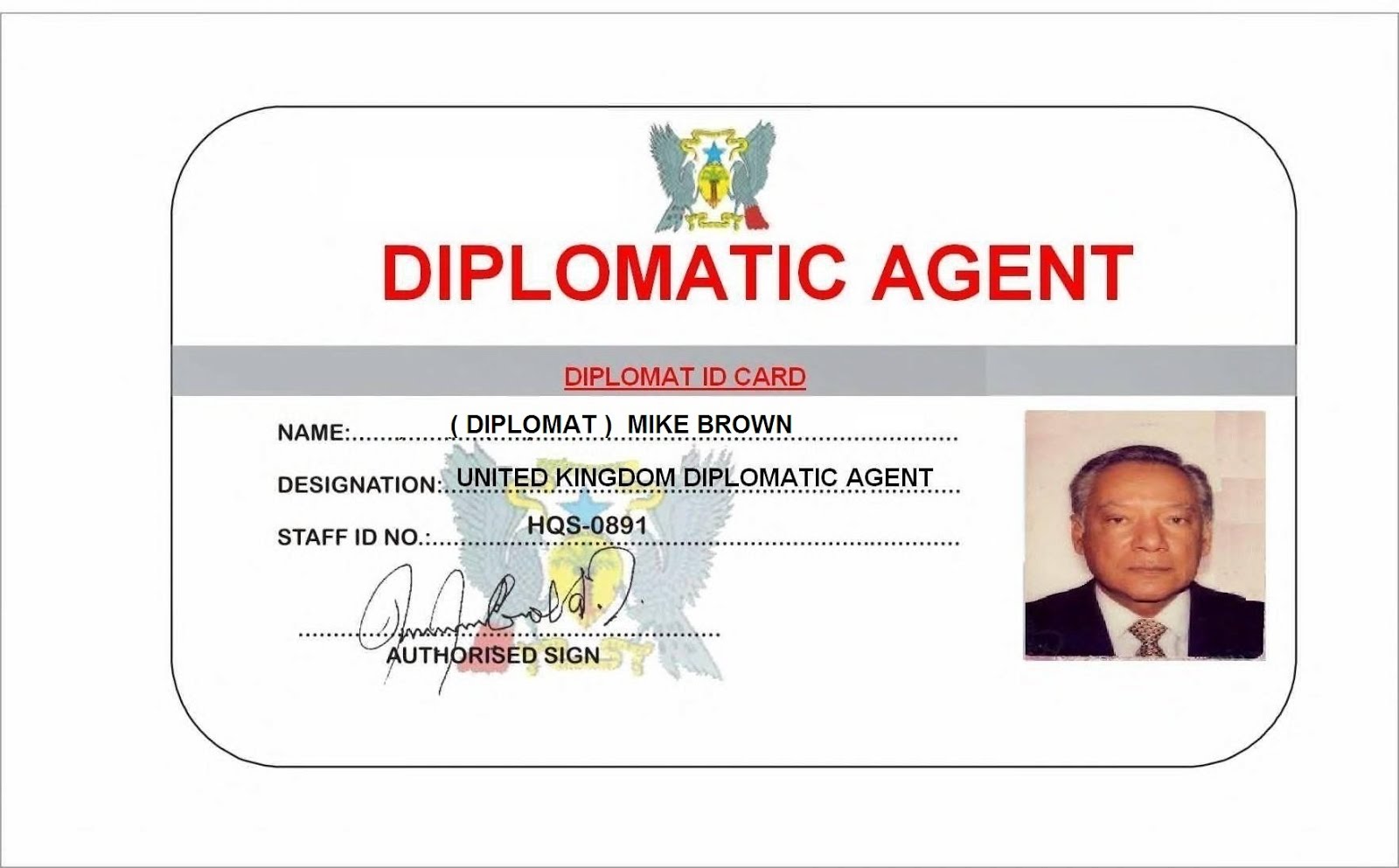 Diplomat Id Card