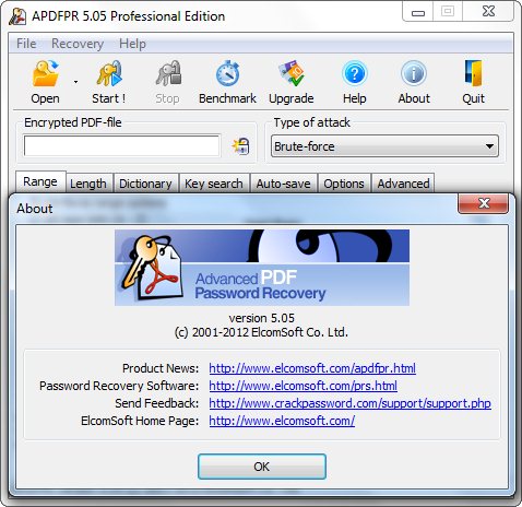 advanced pdf password recovery professional edition from elcomsoft