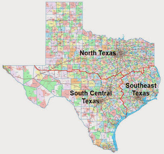 Map of Texas Regional Area Pictures