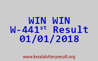 Win Win Lottery W 441 Results 1 1 2018 Kerala Lottery Result Today