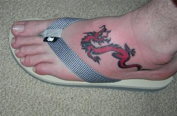 Dragon Tattoo on Foot
