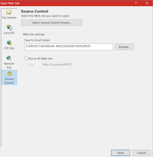 Open and Mapping Web App From TFS Into Local Hardisk