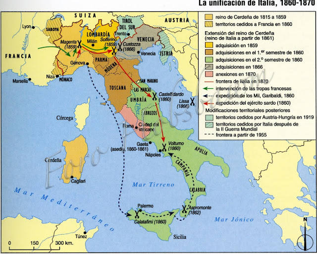 Christian del Castiñeiro: Mapa da unificación italiana