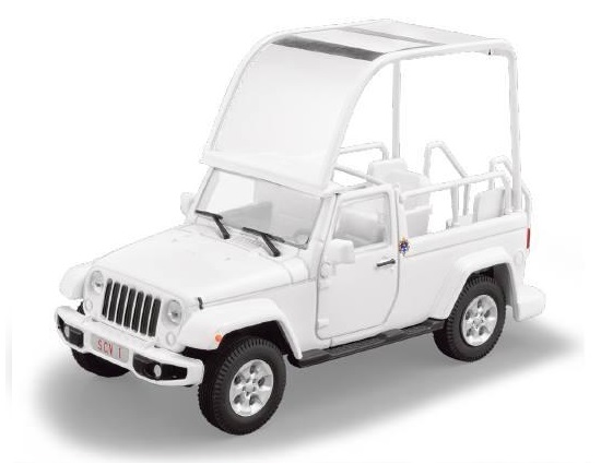coleccion jeep 1:43, jeep wrangler unlimited sport papamóvil 1:43